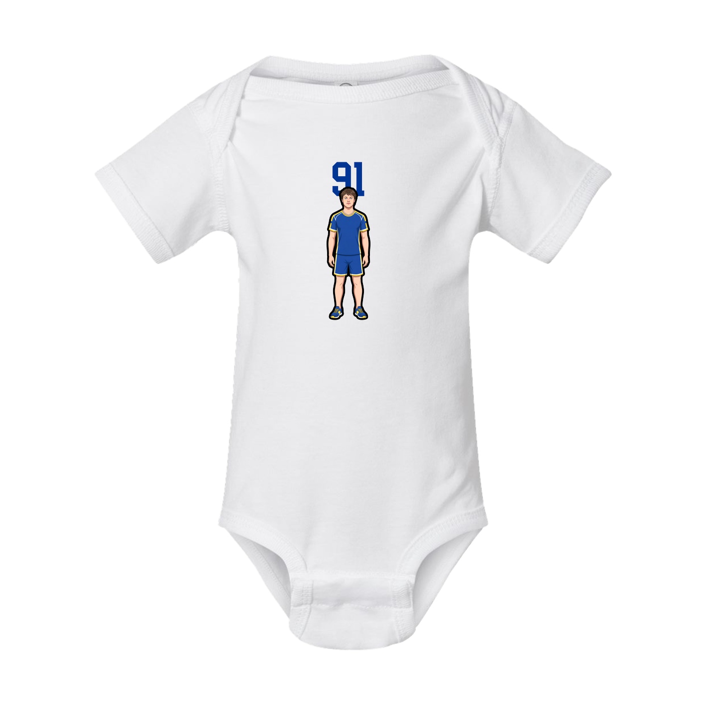 Baby Onesie — Number Top in White