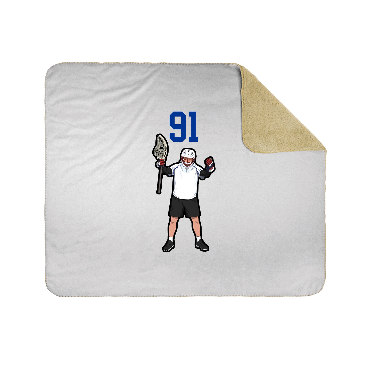 Throw Blanket — Number Top in White