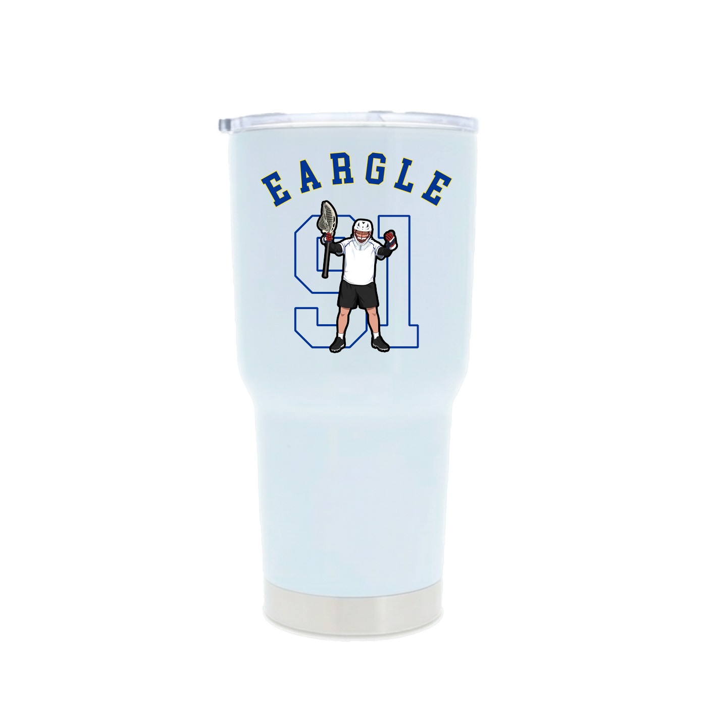 30oz Stainless Steel Tumbler — Shirsey Arch in White