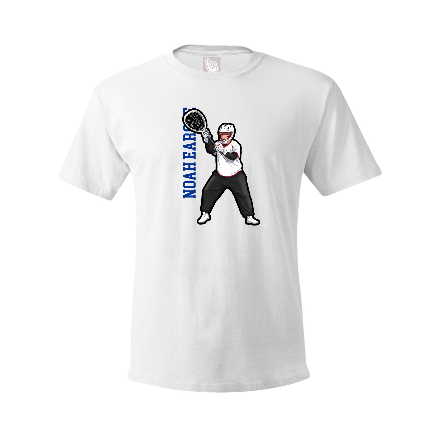 Tee — Name Vertical in White