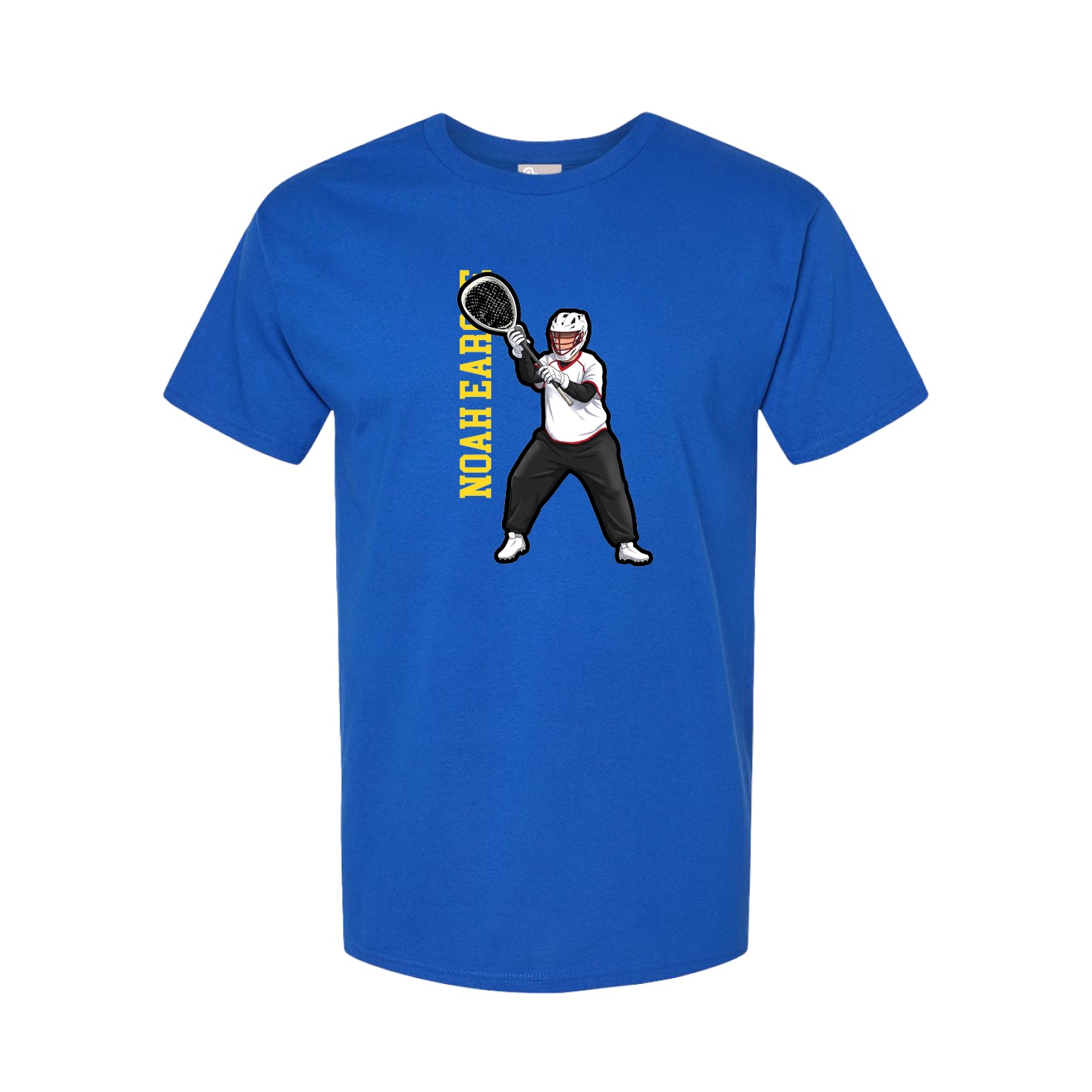 Youth Tee — Name Vertical in Royal