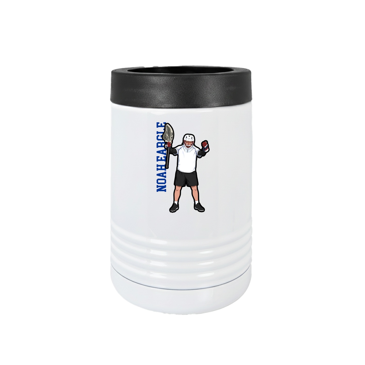 Beverage Holder — Name Vertical in White