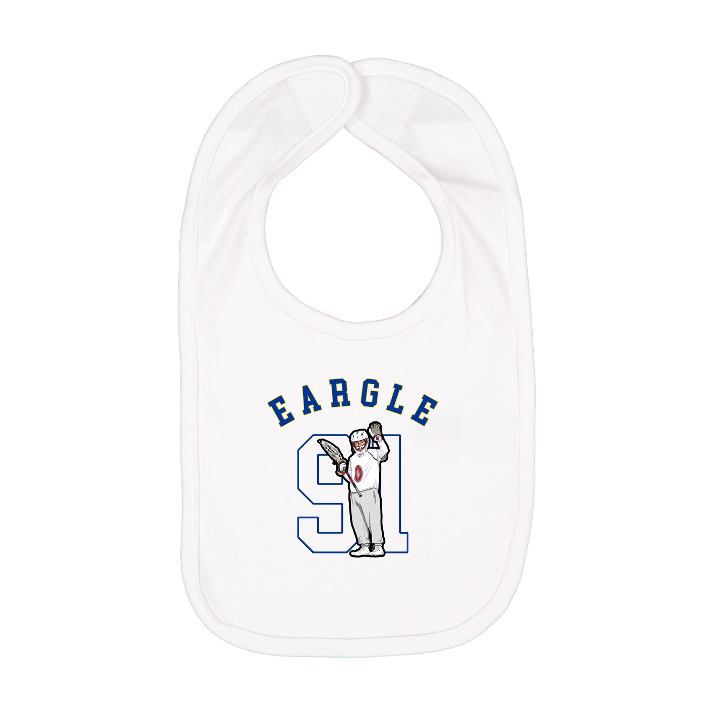 Infant Bib — Shirsey Arch in White