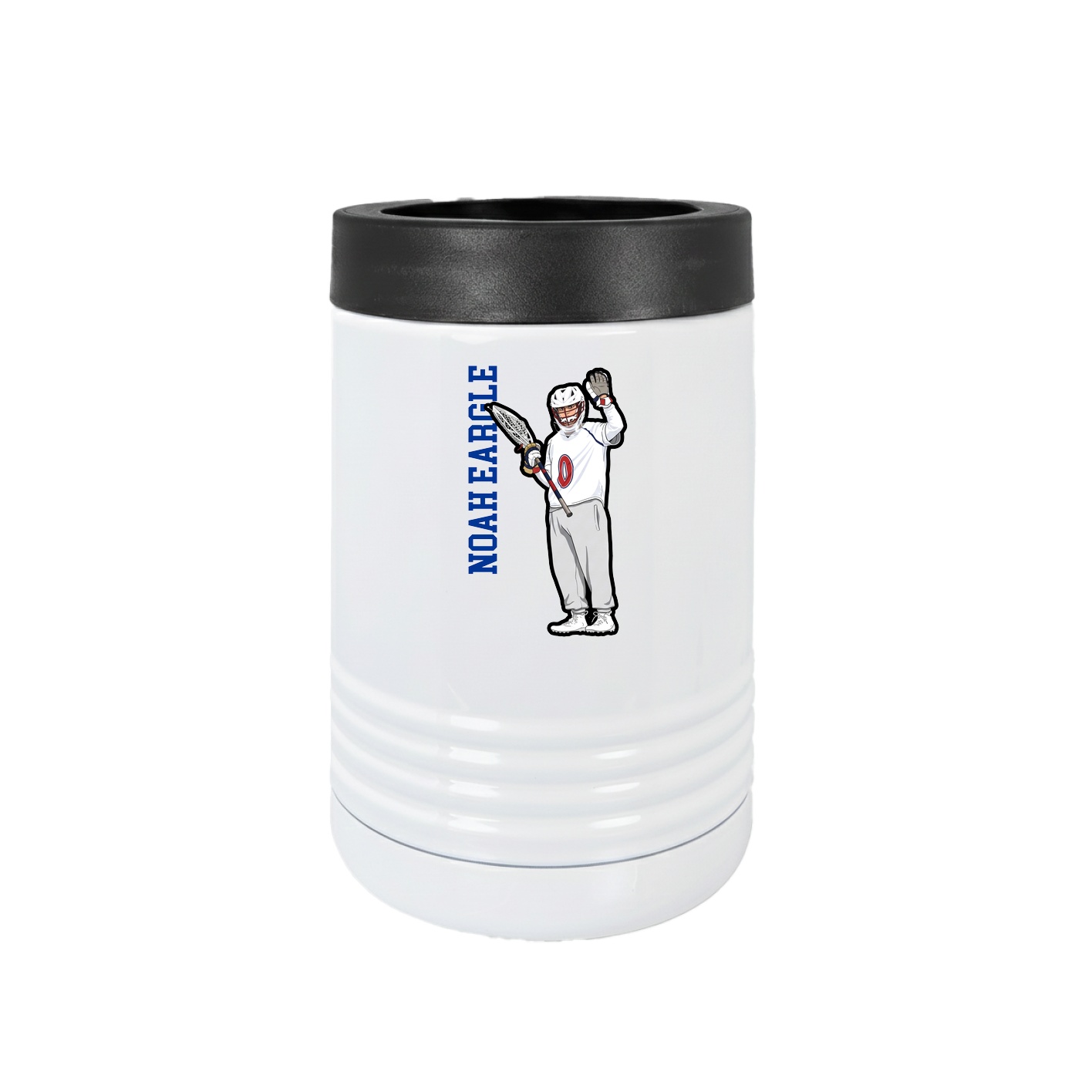 Beverage Holder — Name Vertical in White