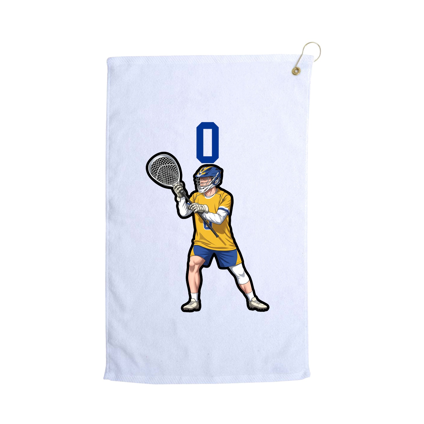 Golf Towel — Number Top in White