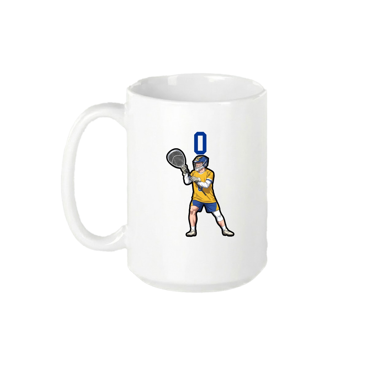 15oz Coffee Mug — Number Top in White