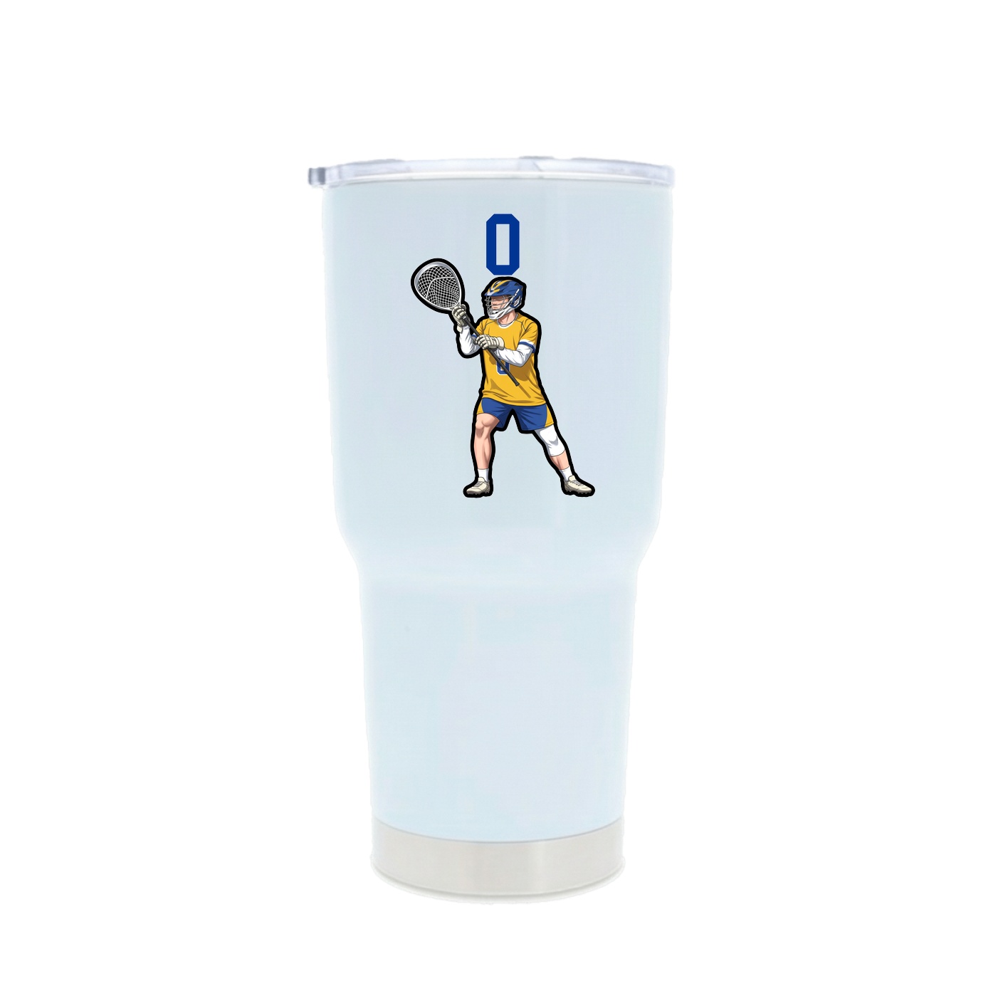 30oz Stainless Steel Tumbler — Number Top in White