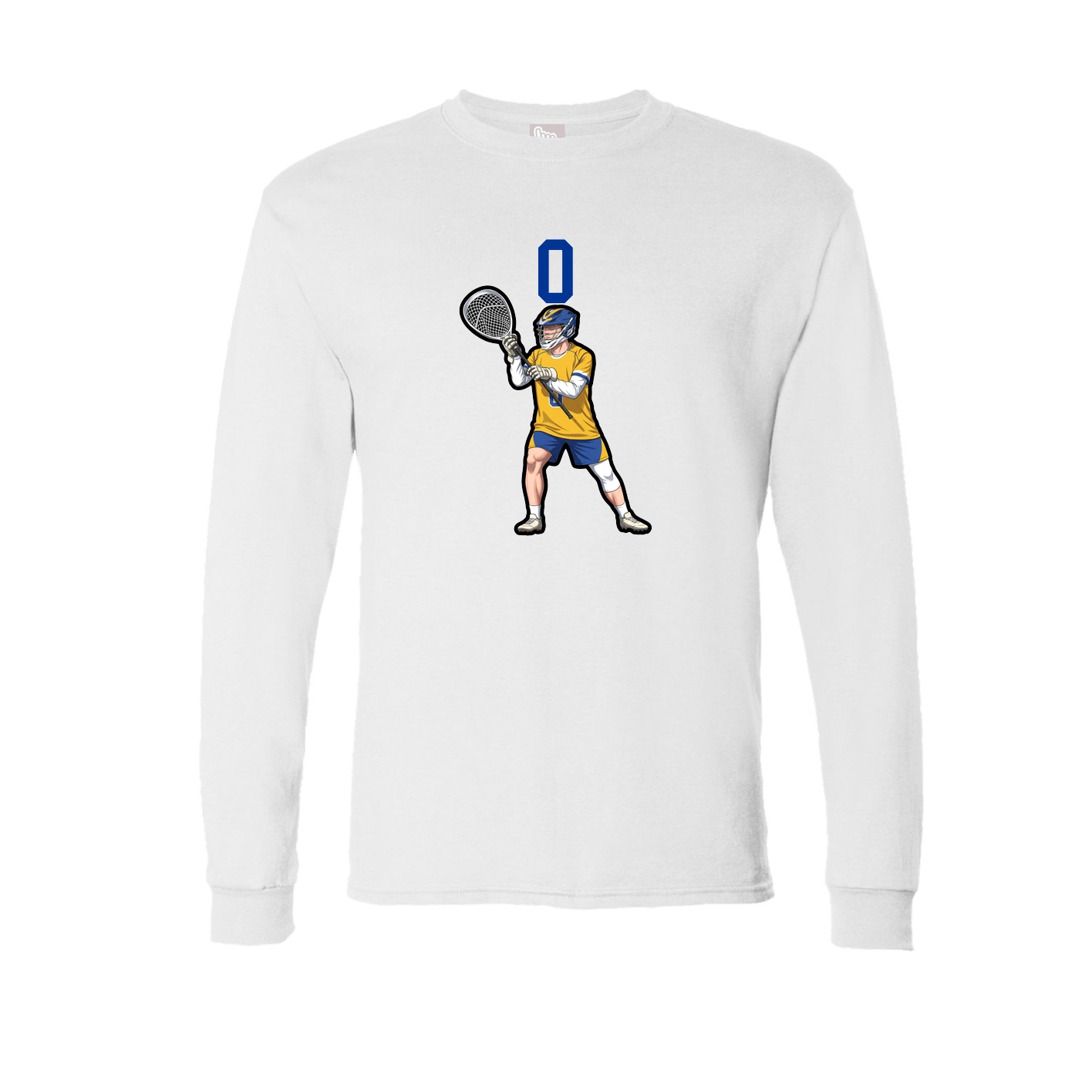Long Sleeve Tee — Number Top in White