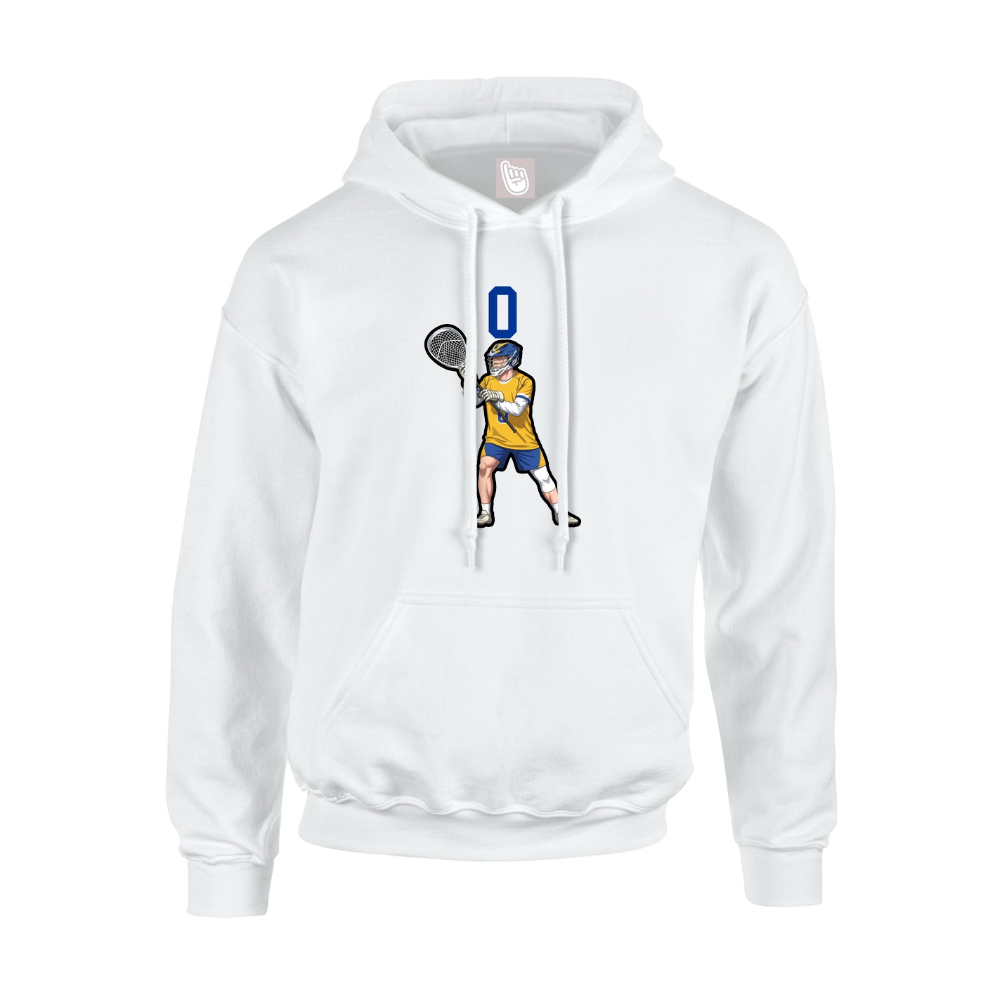 Hoodie — Number Top in White