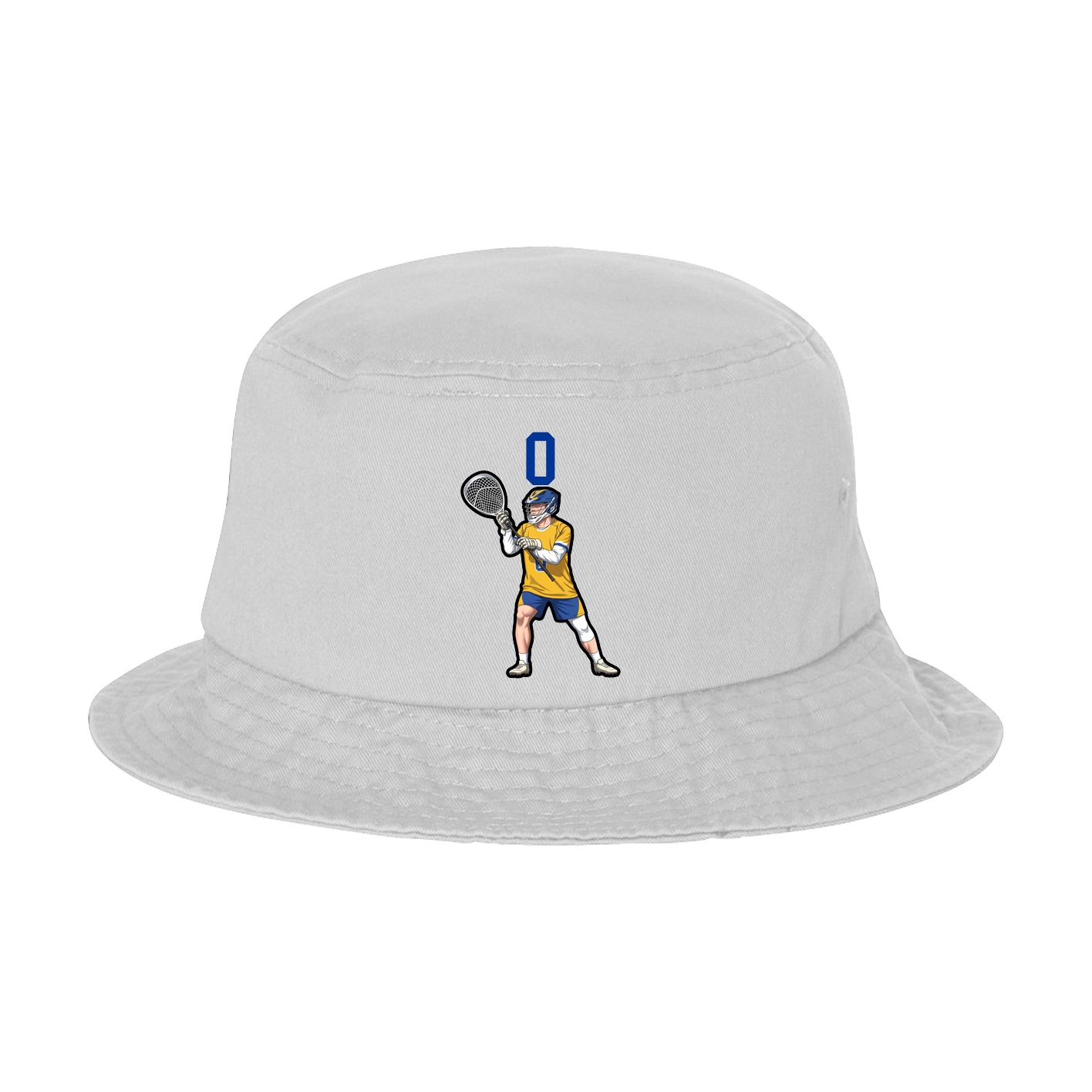 Bucket Cap — Number Top in White