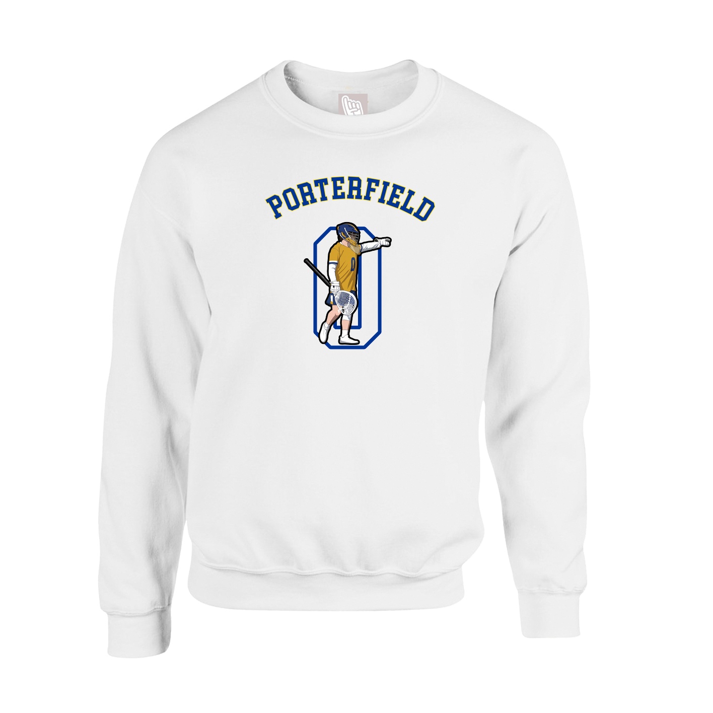 Fleece Crew — Shirsey Arch in White