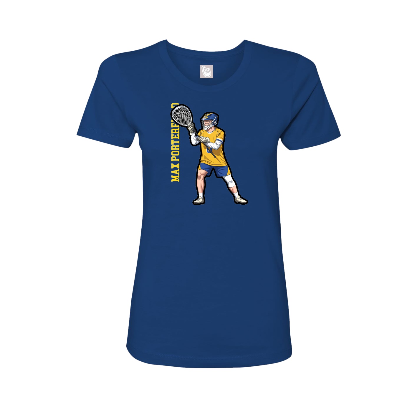 Womens Tee — Name Vertical in Royal