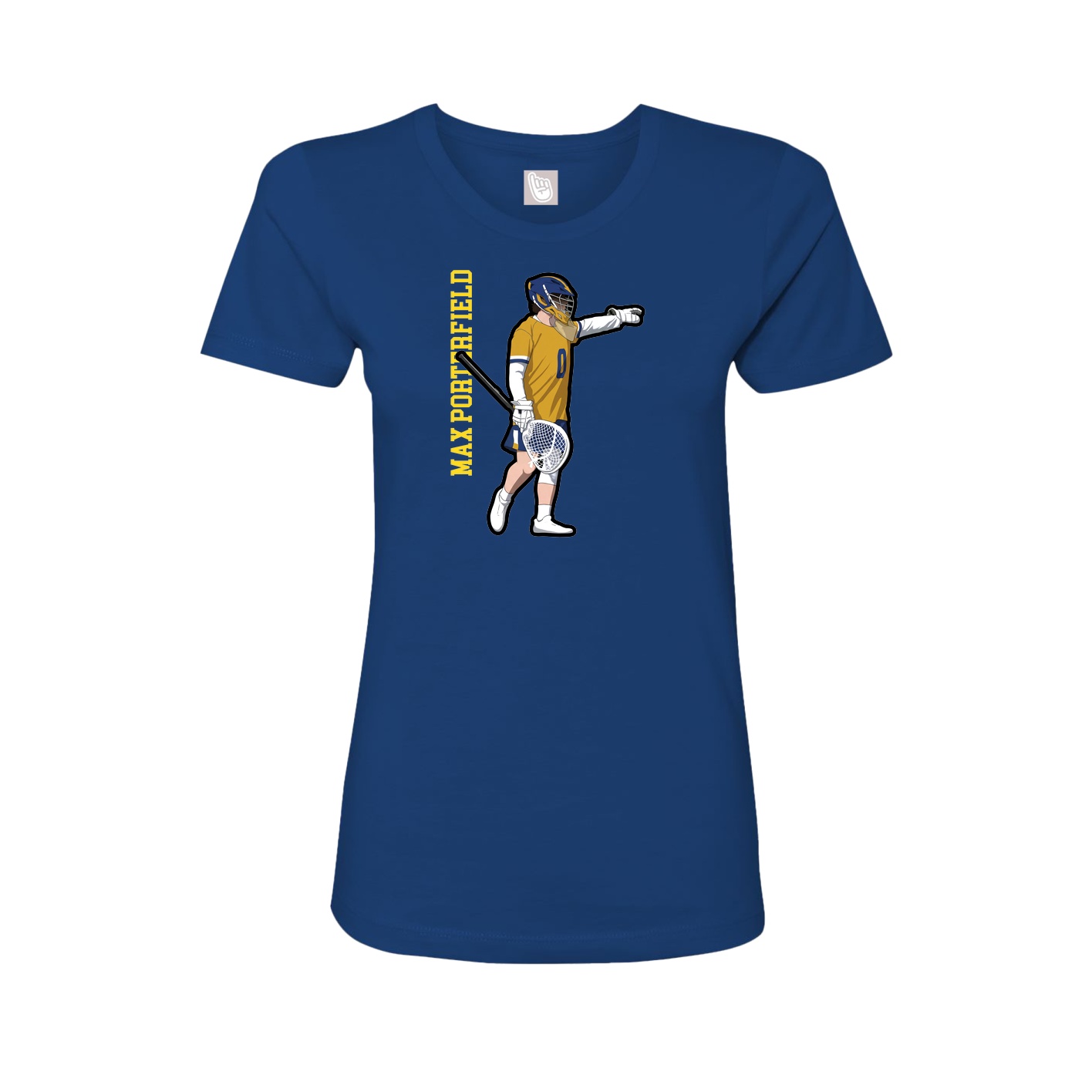 Womens Tee — Name Vertical in Royal