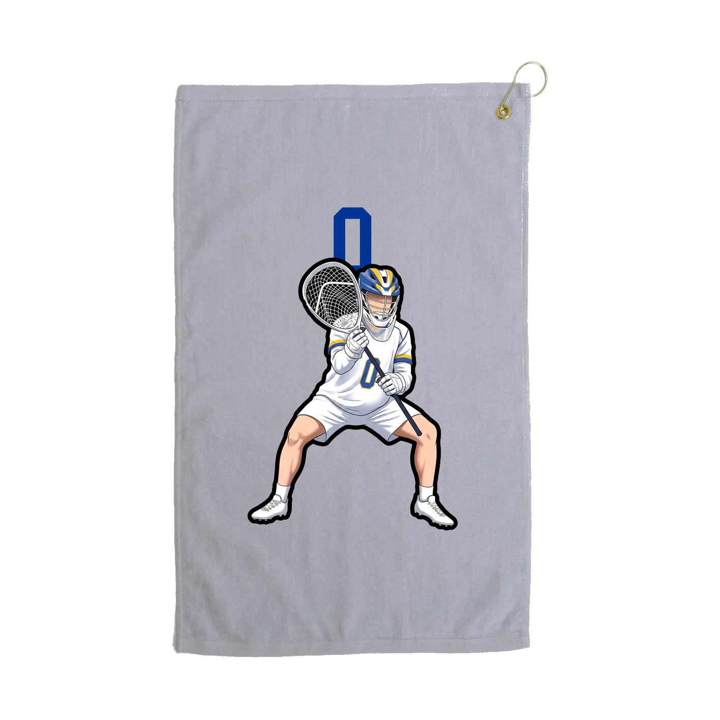 Golf Towel — Number Top in Grey