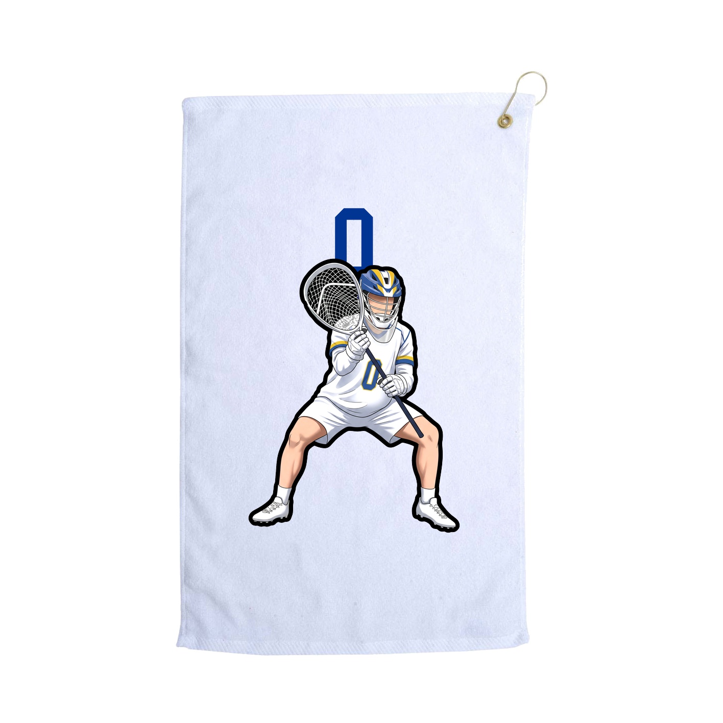 Golf Towel — Number Top in White