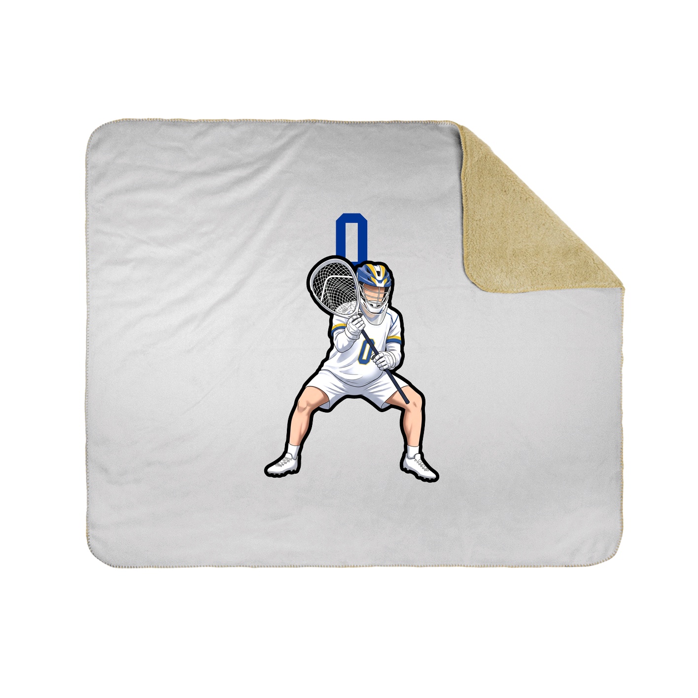Throw Blanket — Number Top in White