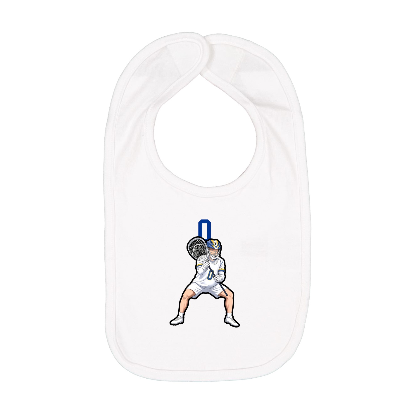 Infant Bib — Number Top in White