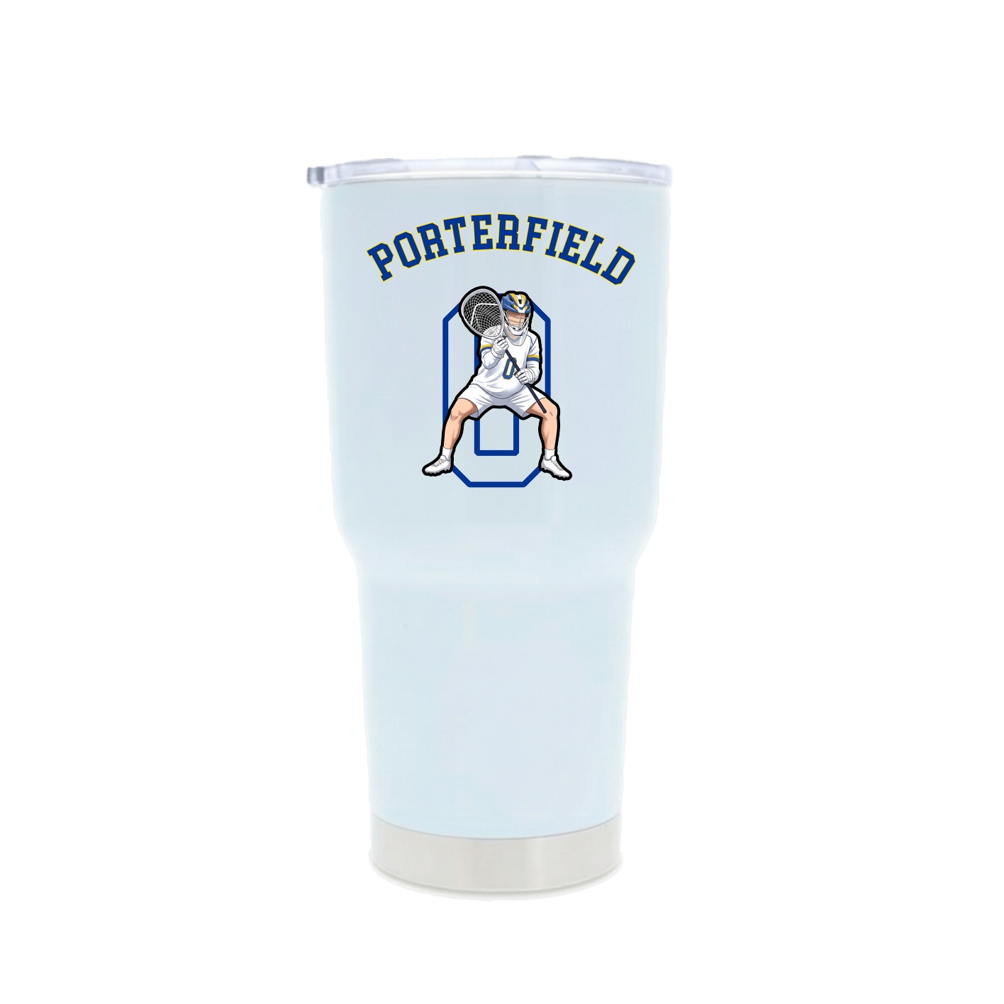 30oz Stainless Steel Tumbler — Shirsey Arch in White