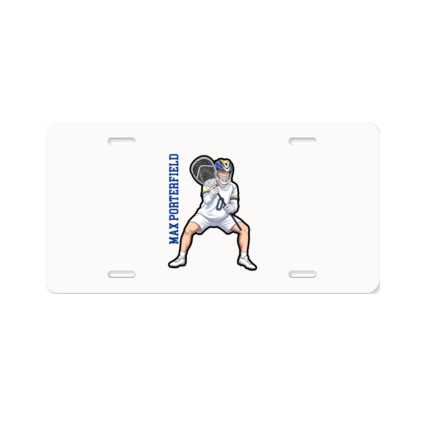 License Plate — Name Vertical in Classic