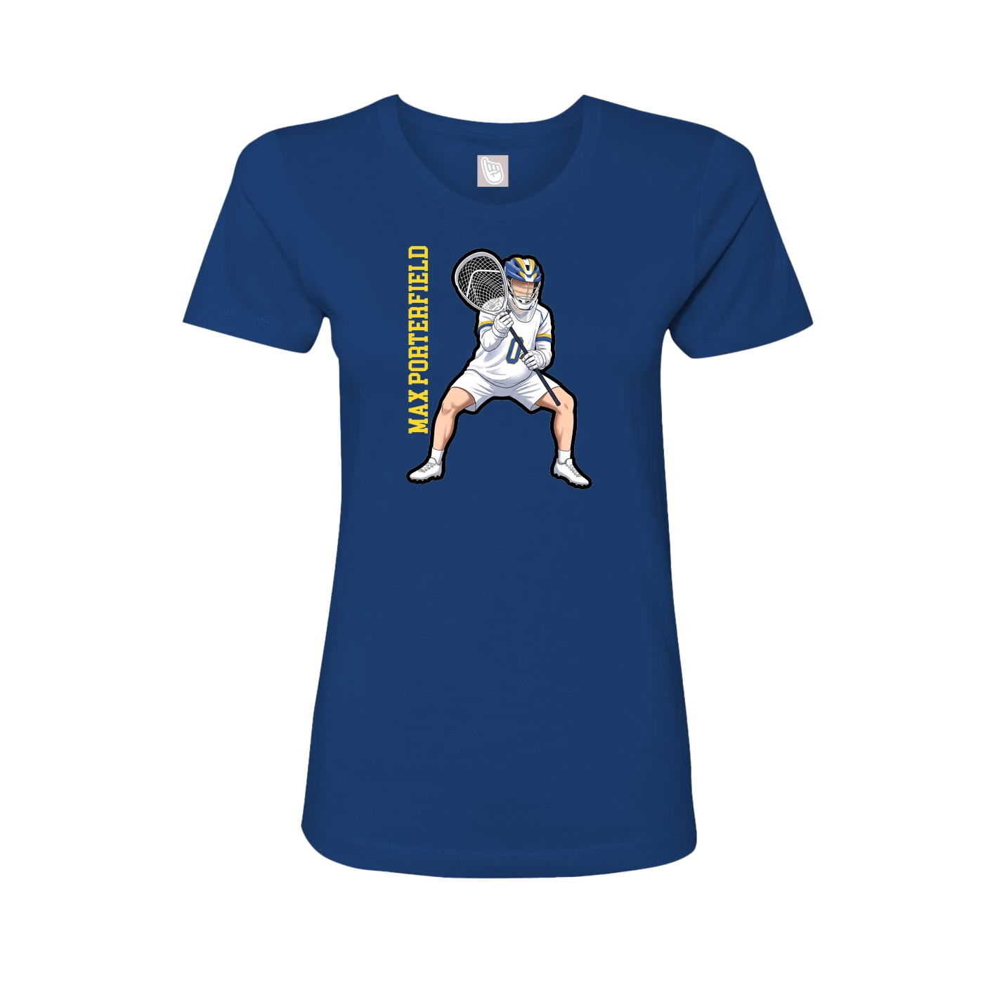 Womens Tee — Name Vertical in Royal