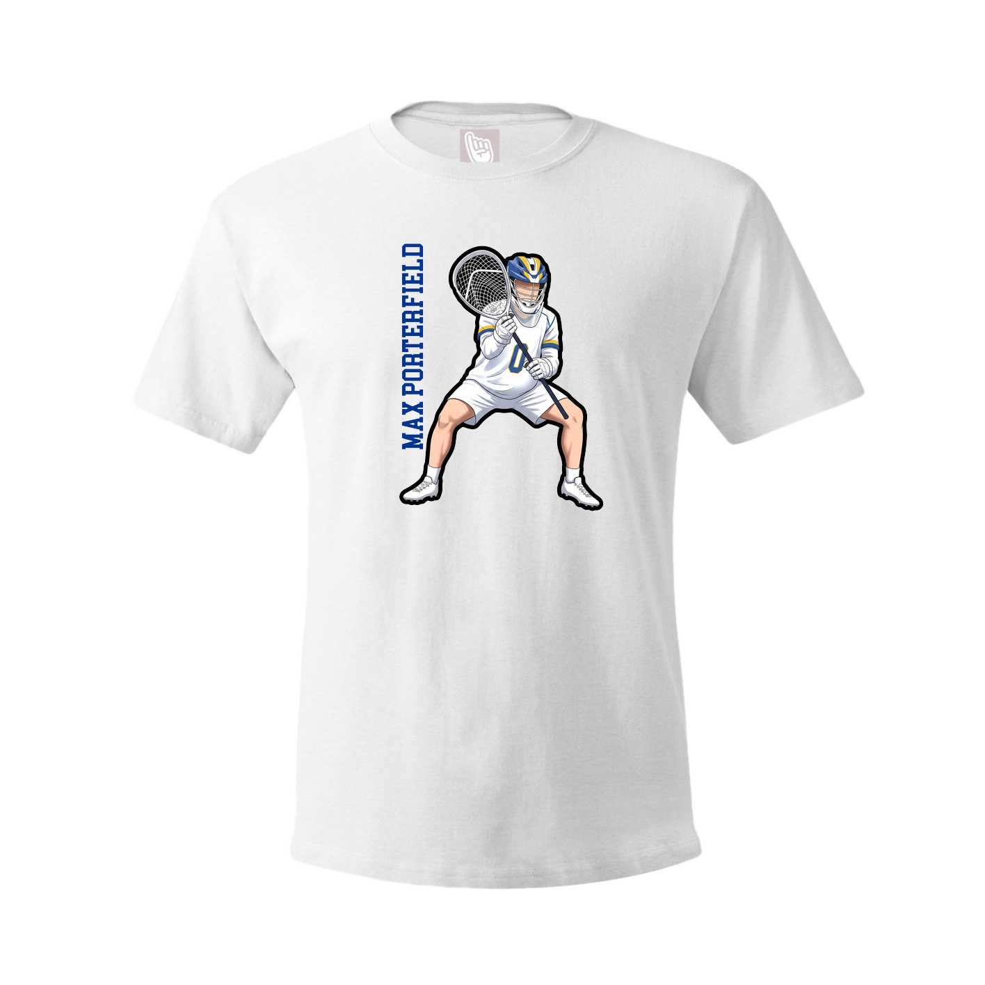 Youth Tee — Name Vertical in White