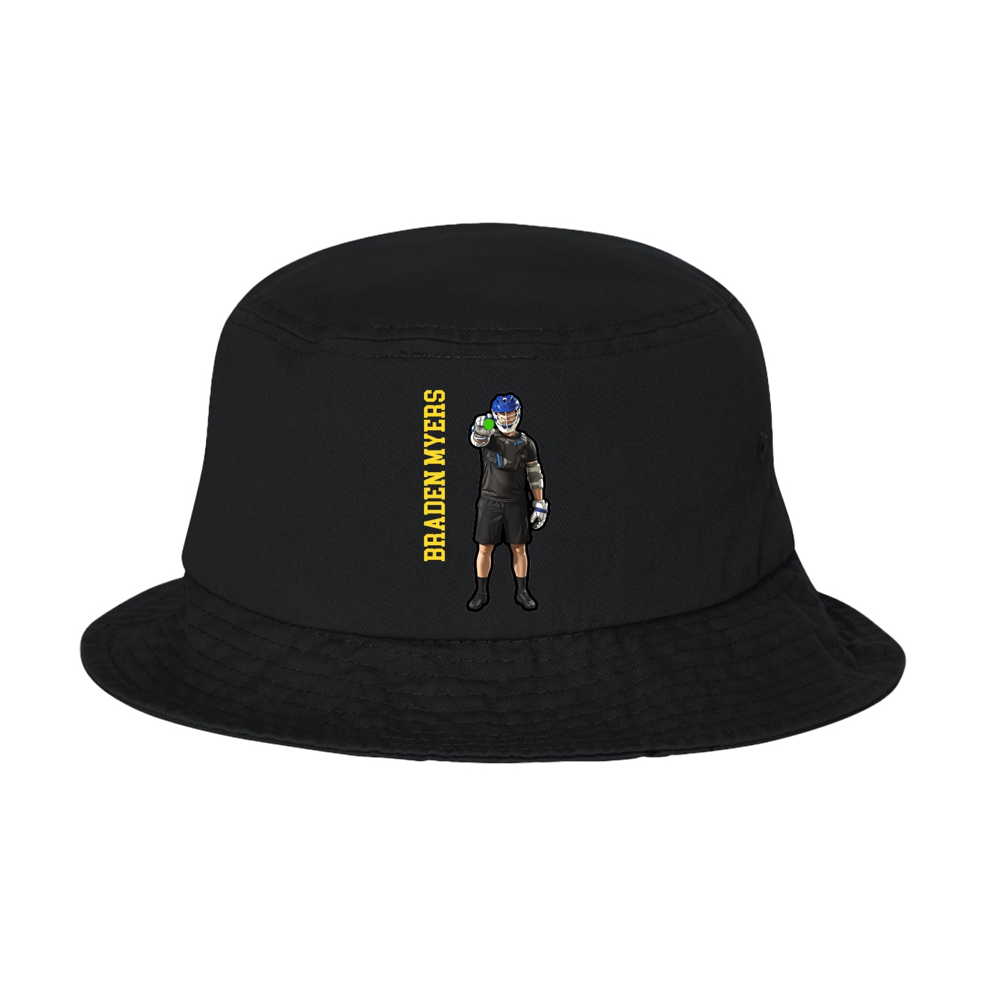 Bucket Cap — Name Vertical in Black