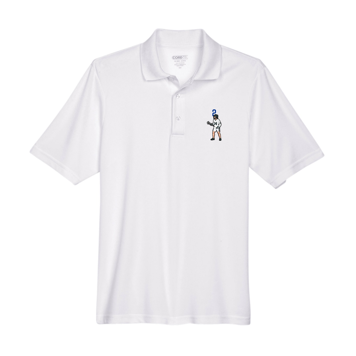 Performance Polo — Number Top in White