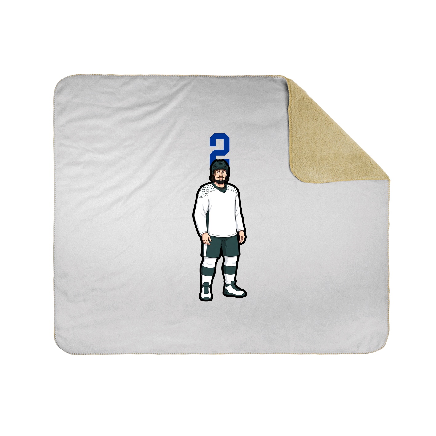 Throw Blanket — Number Top in White