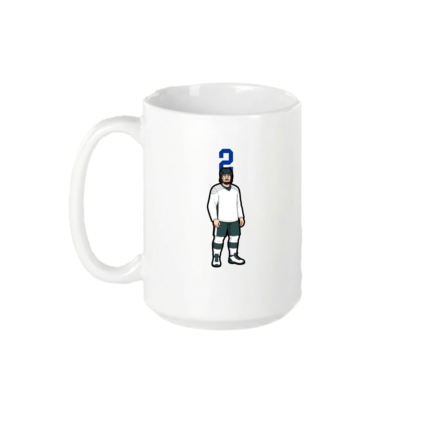 15oz Coffee Mug — Number Top in White