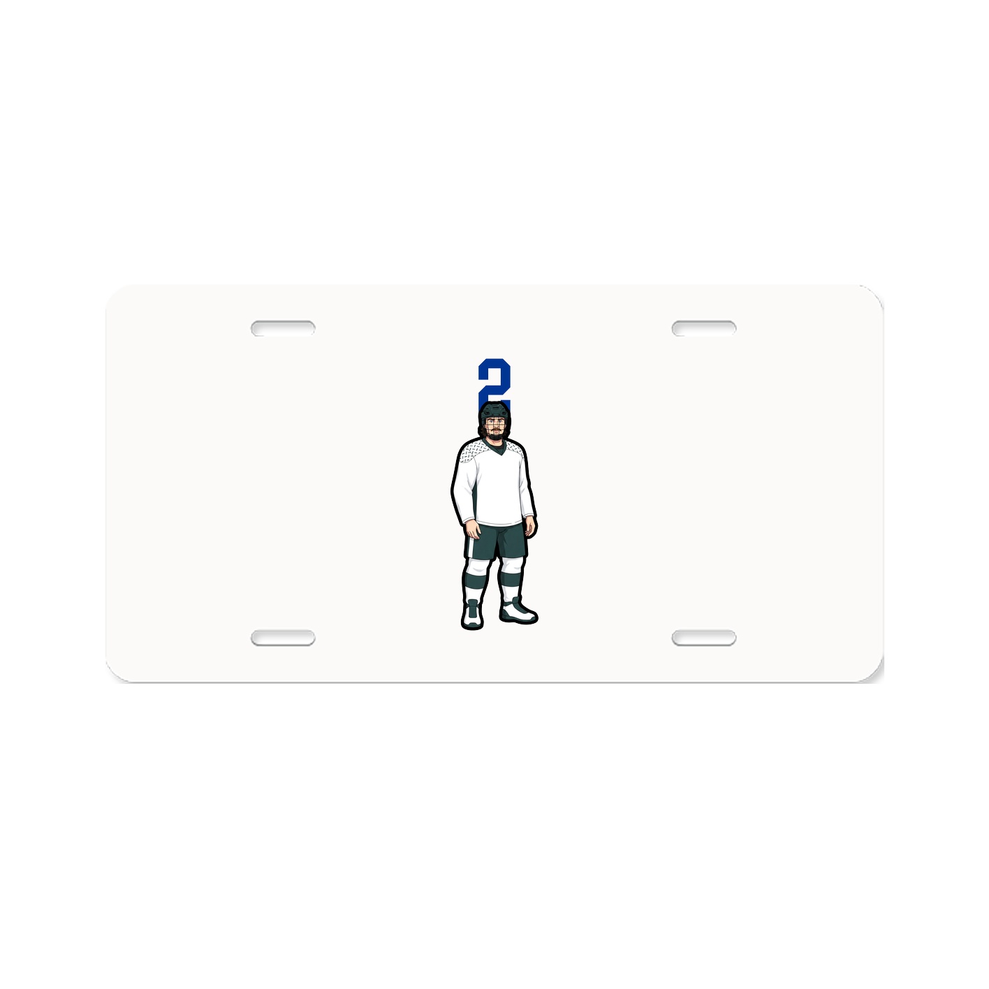 License Plate — Number Top in Classic