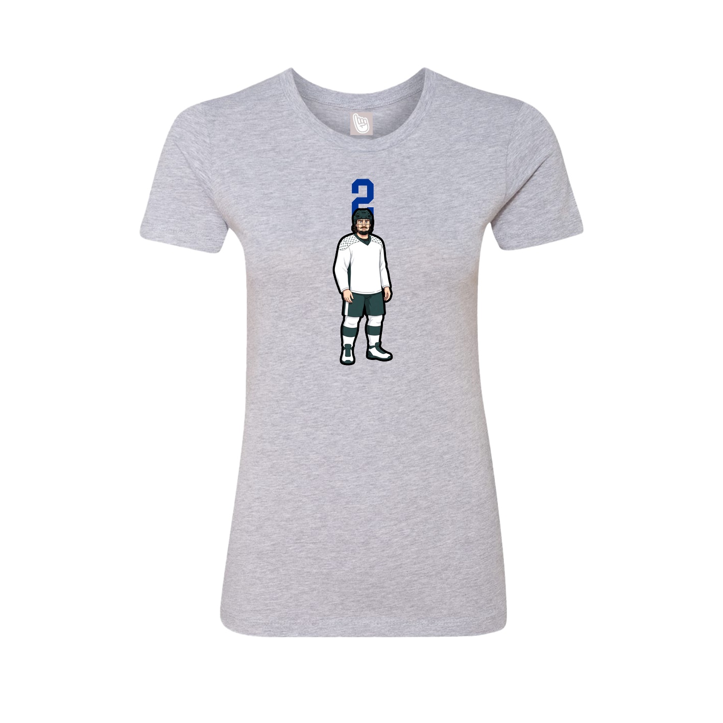 Womens Tee — Number Top in Grey