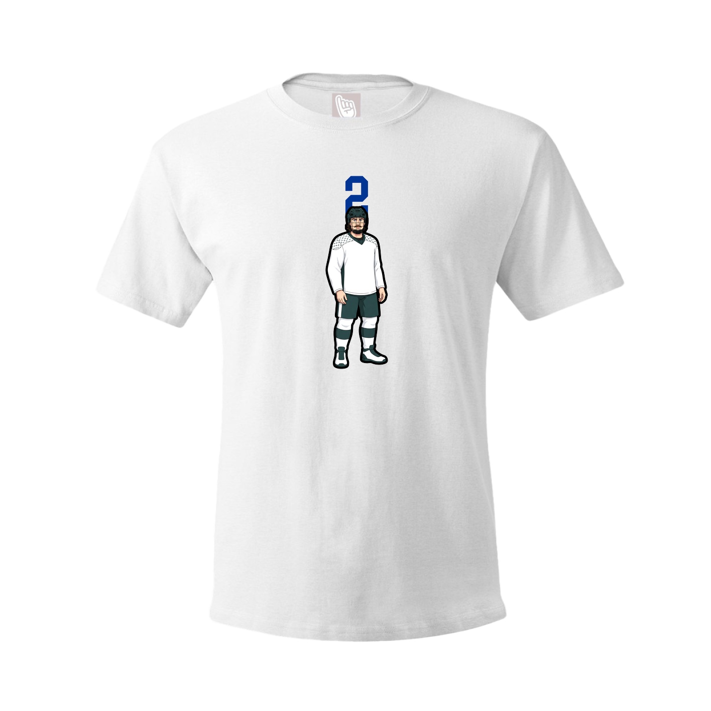 Youth Tee — Number Top in White
