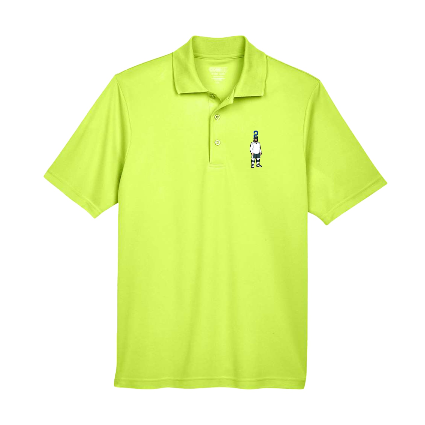 Performance Polo — Number Top in Yellow