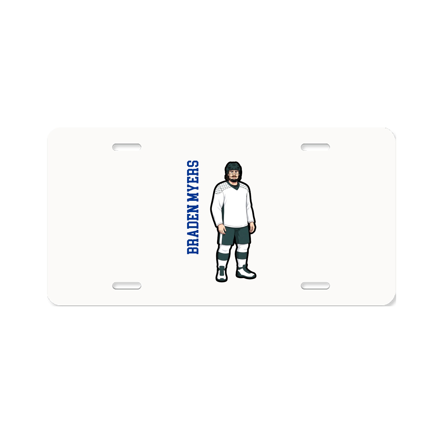 License Plate — Name Vertical in Classic