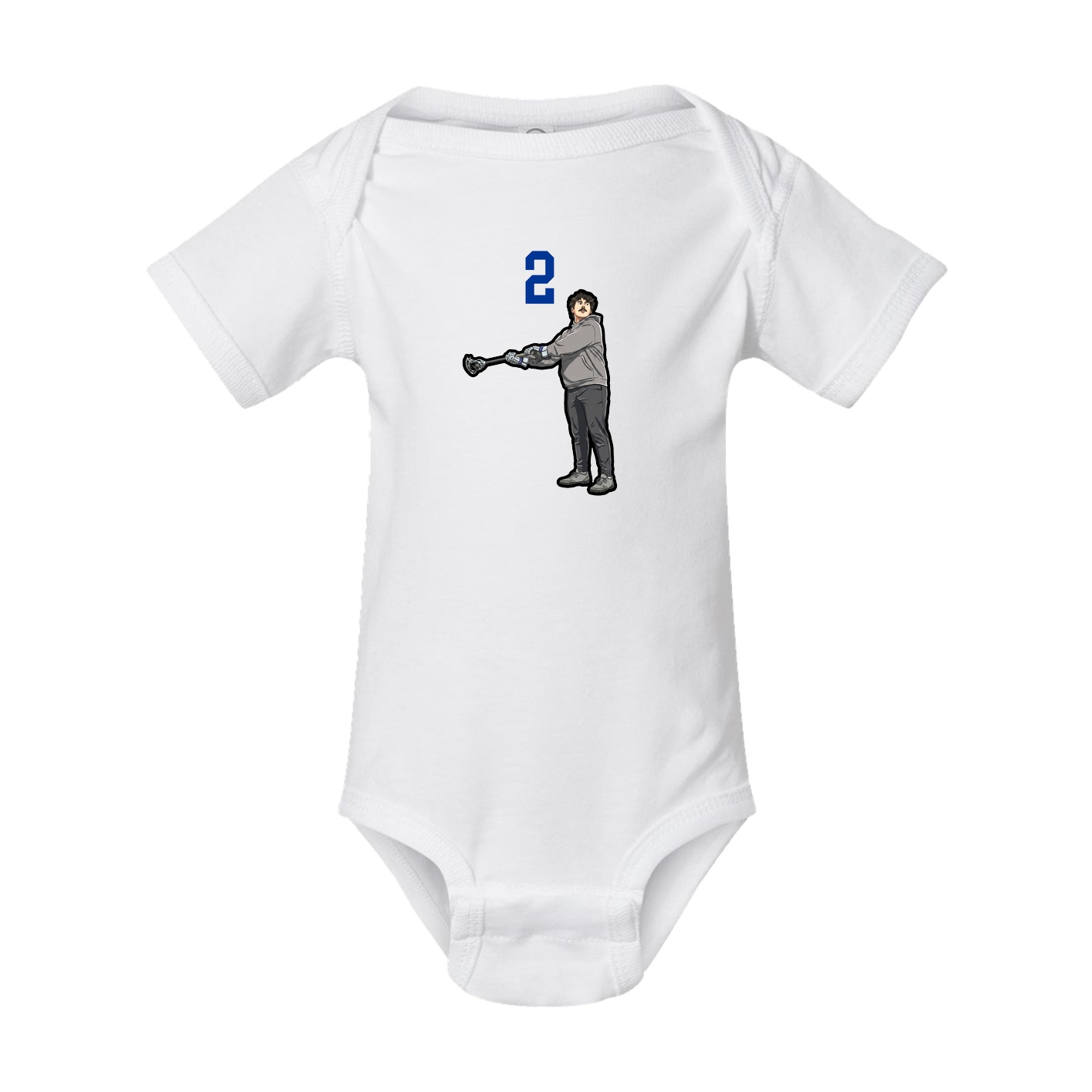 Baby Onesie — Number Top in White