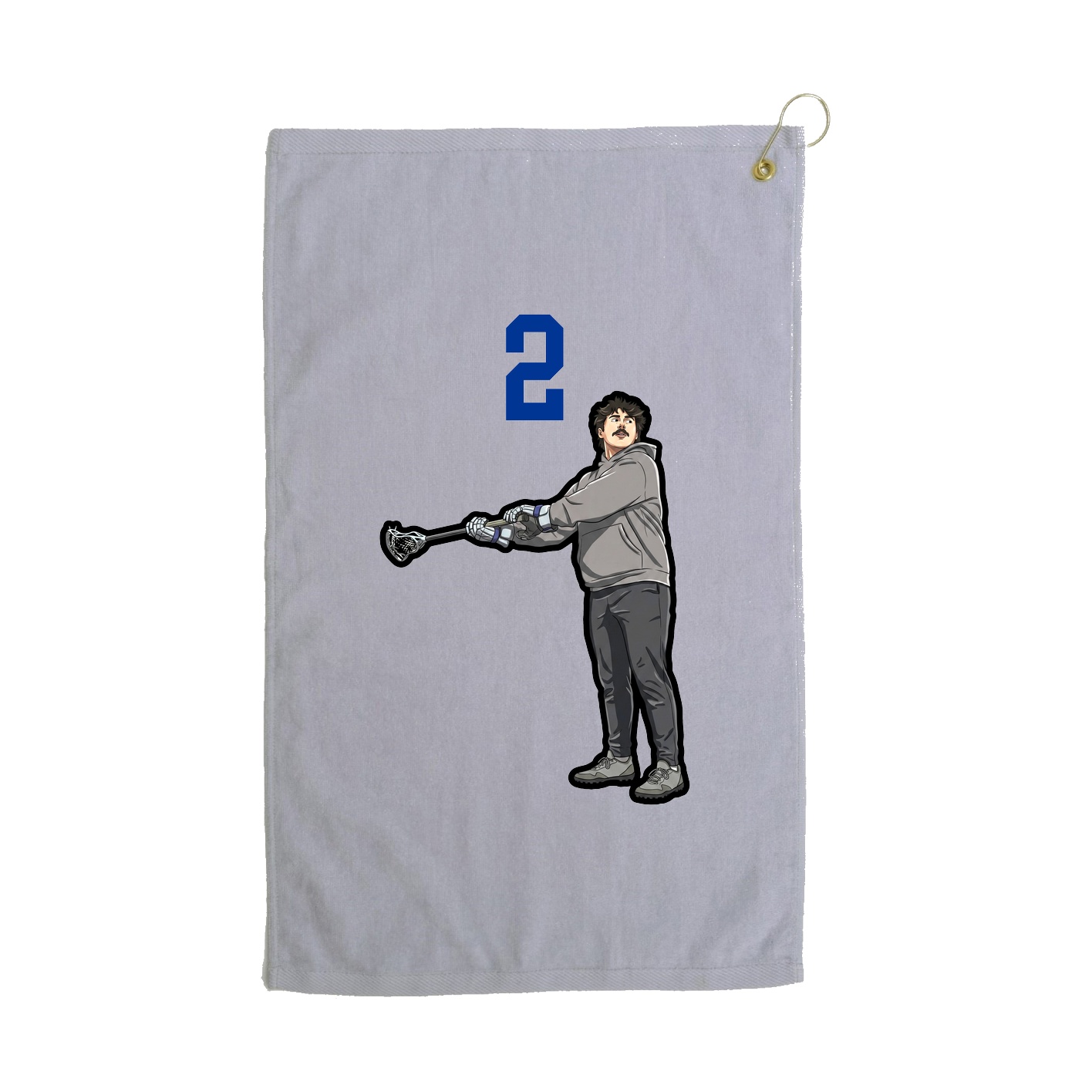 Golf Towel — Number Top in Grey