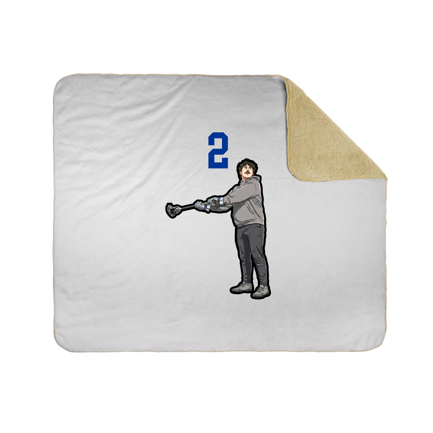 Throw Blanket — Number Top in White