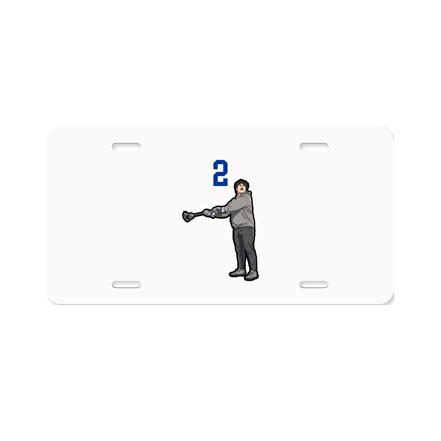 License Plate — Number Top in Classic