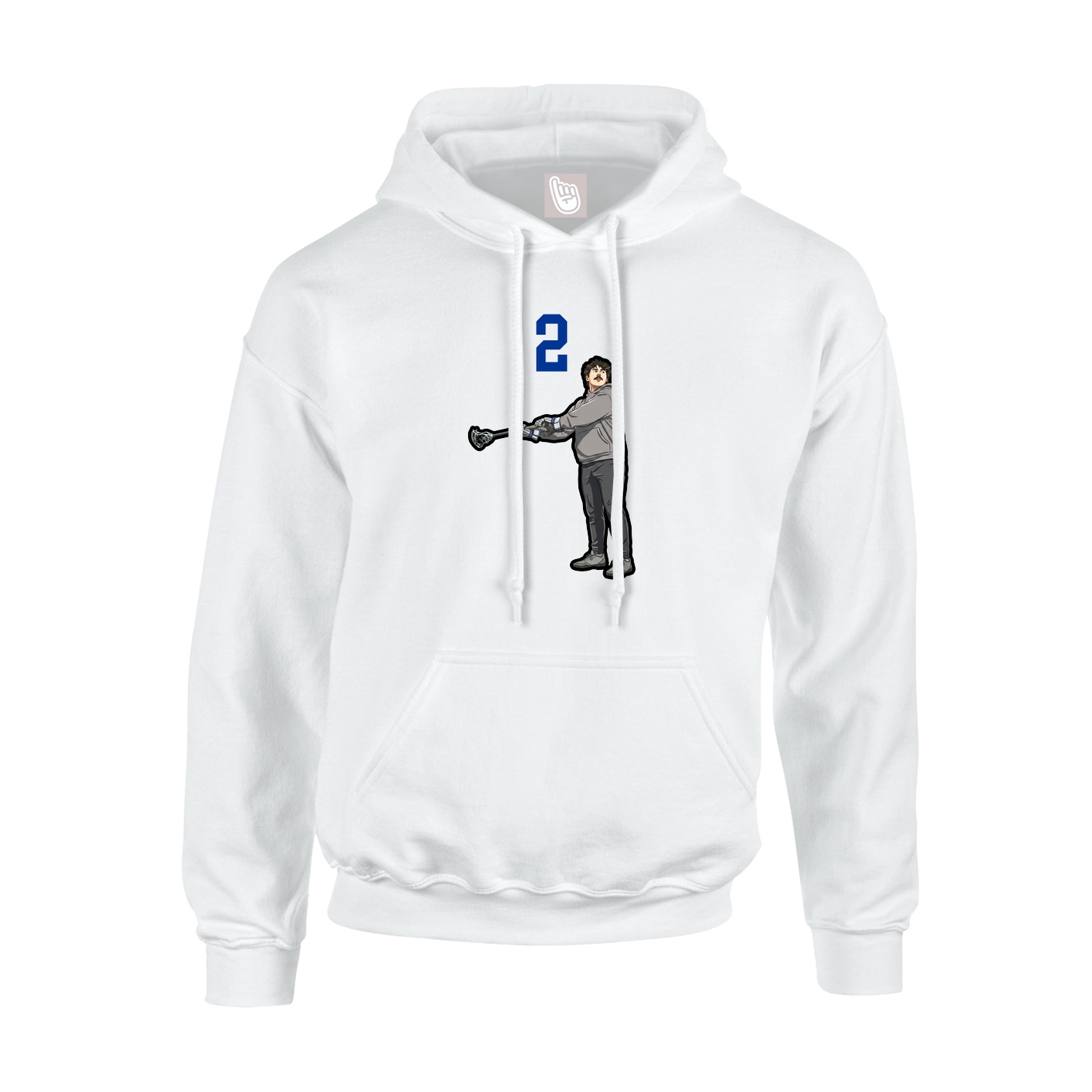 Youth Hoodie — Number Top in White