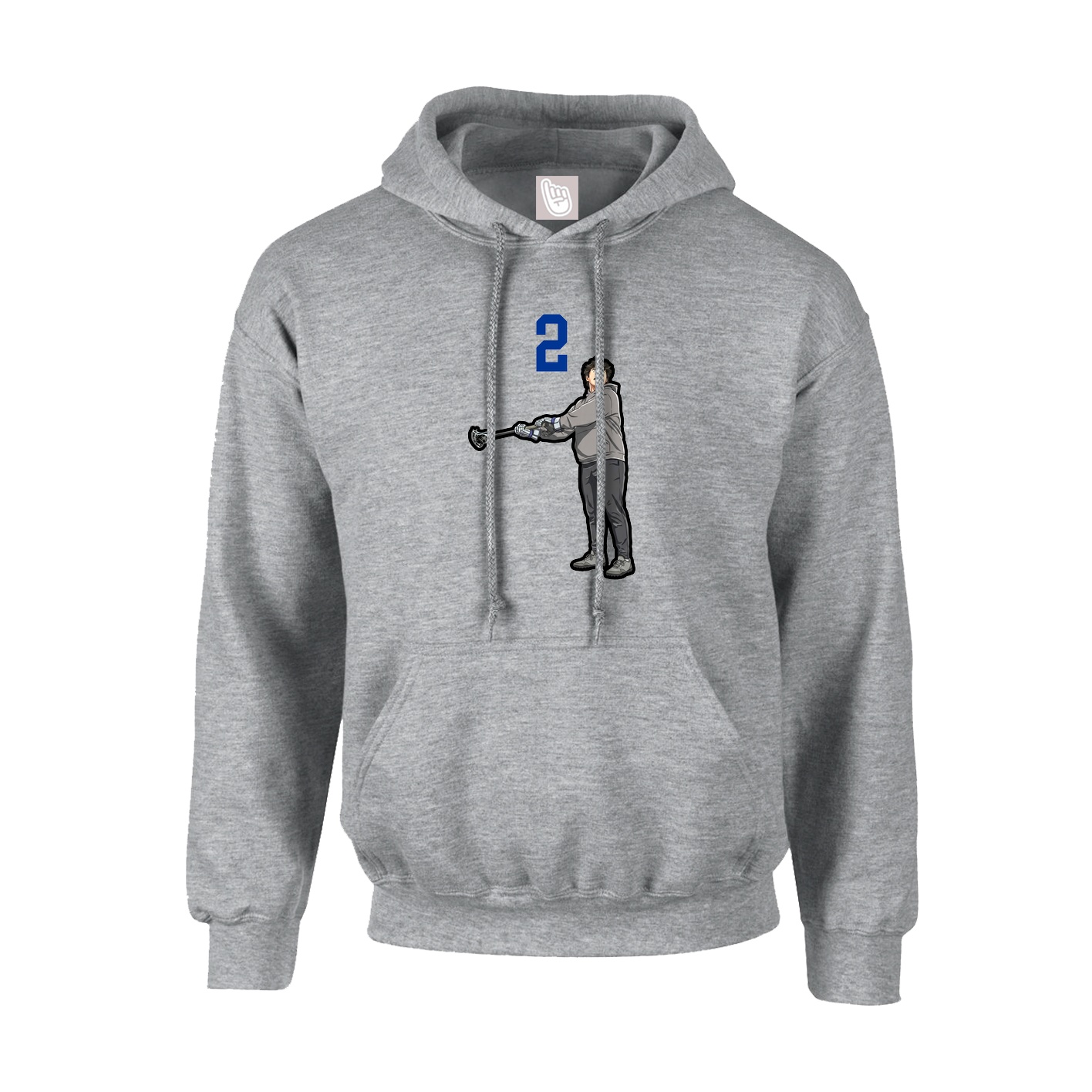 Youth Hoodie — Number Top in Grey