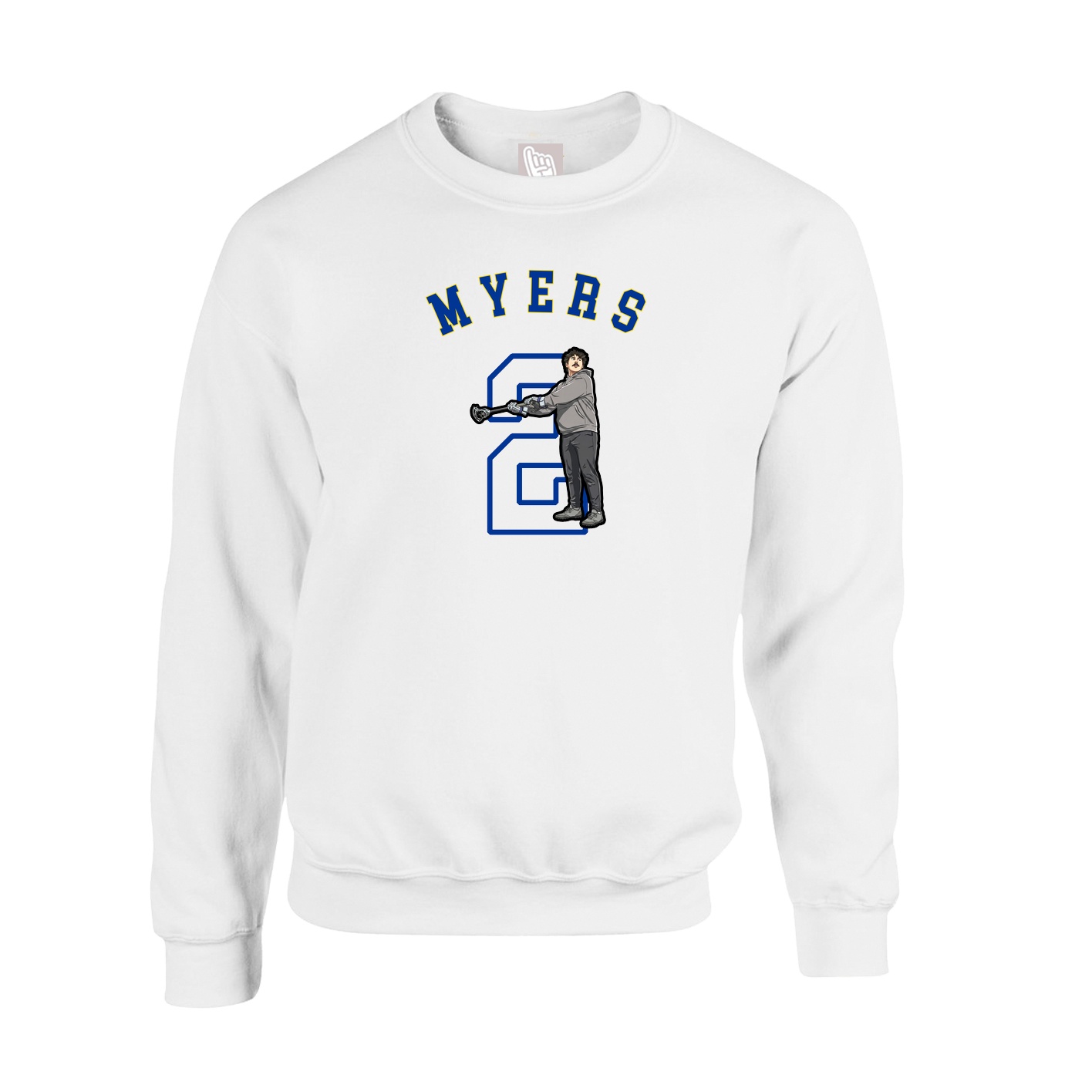 Fleece Crew — Shirsey Arch in White