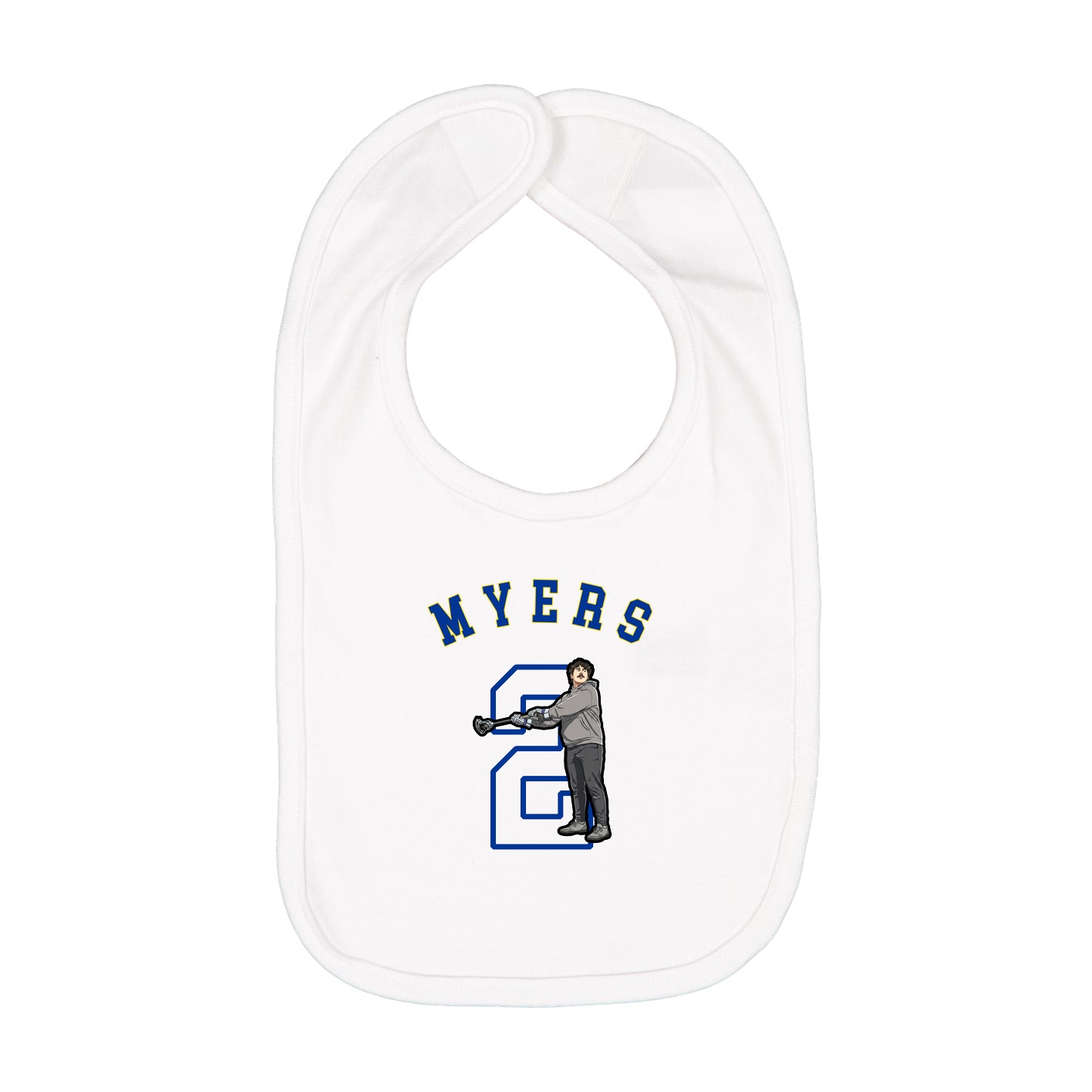 Infant Bib — Shirsey Arch in White