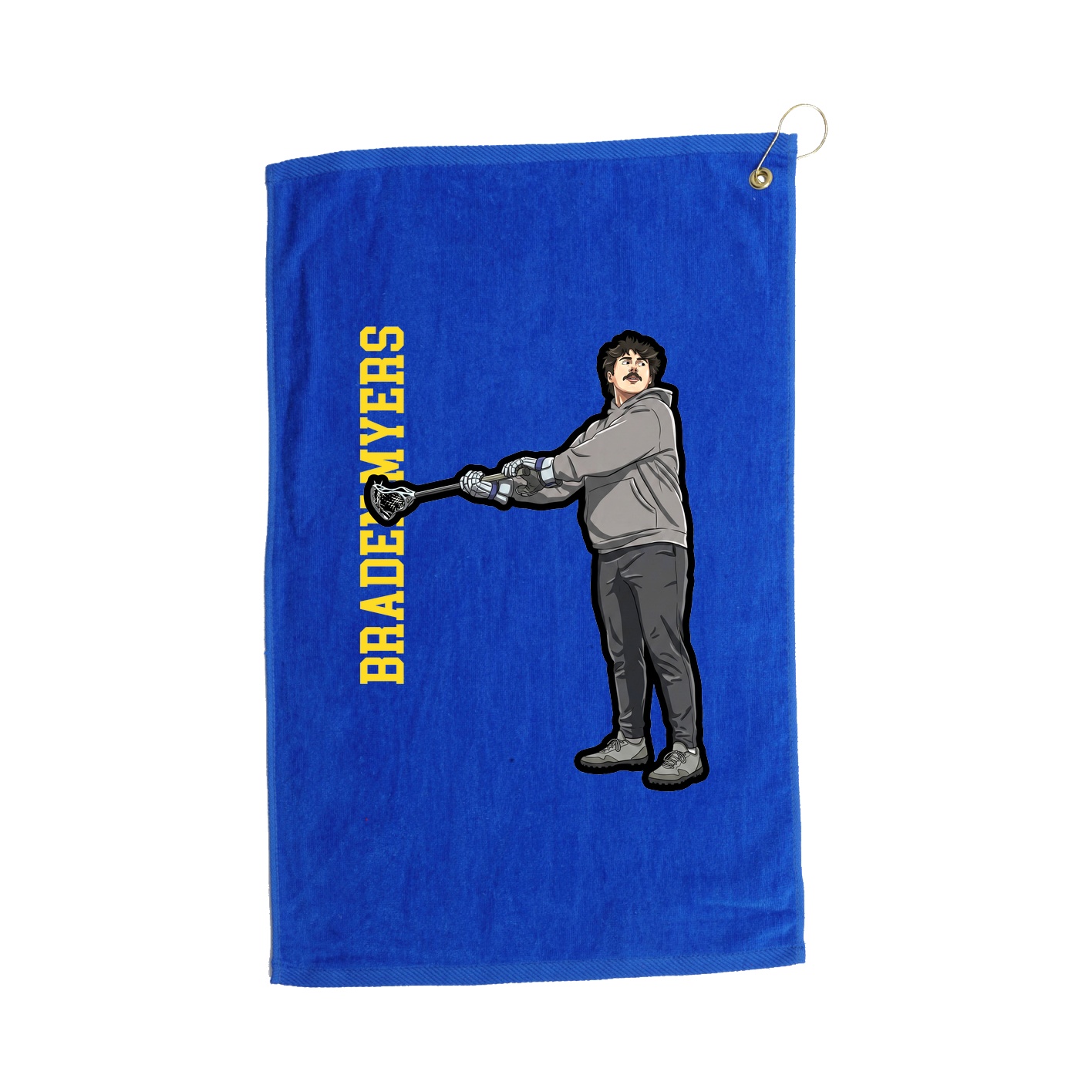 Golf Towel — Name Vertical in Royal