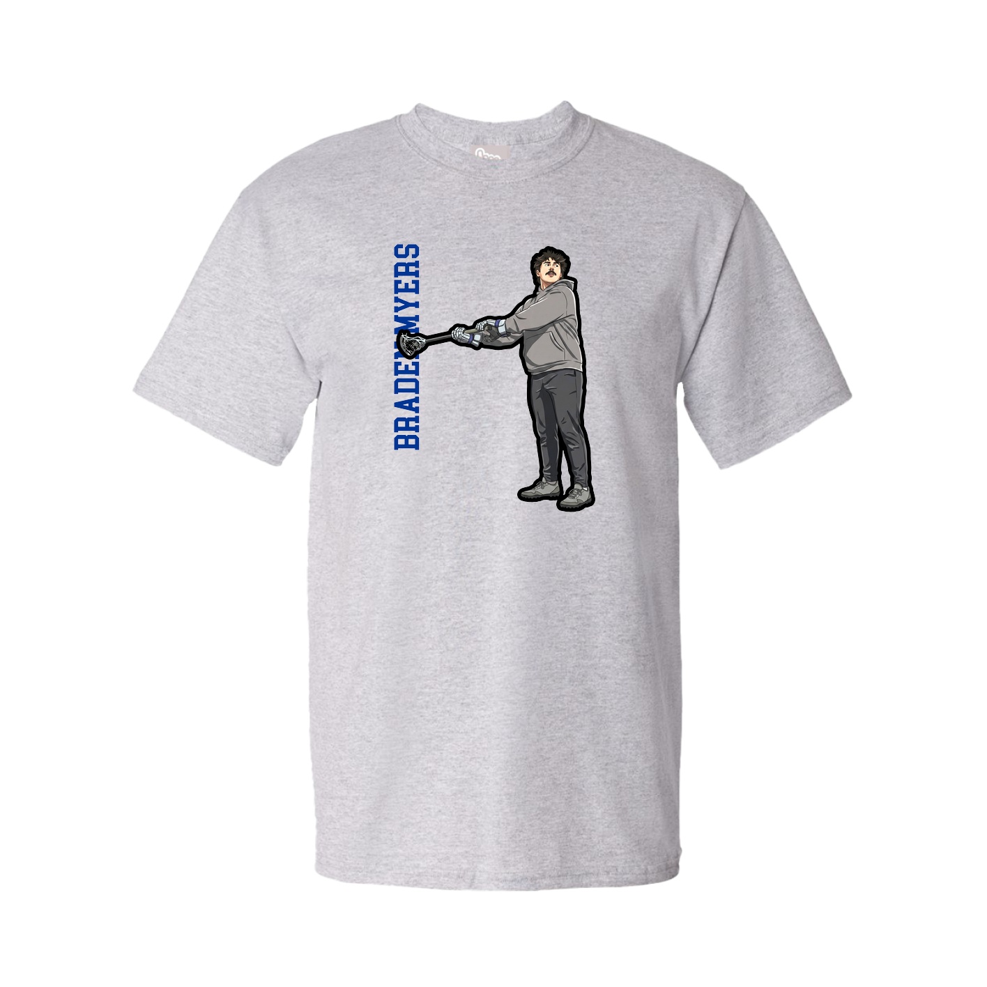 Tee — Name Vertical in Grey