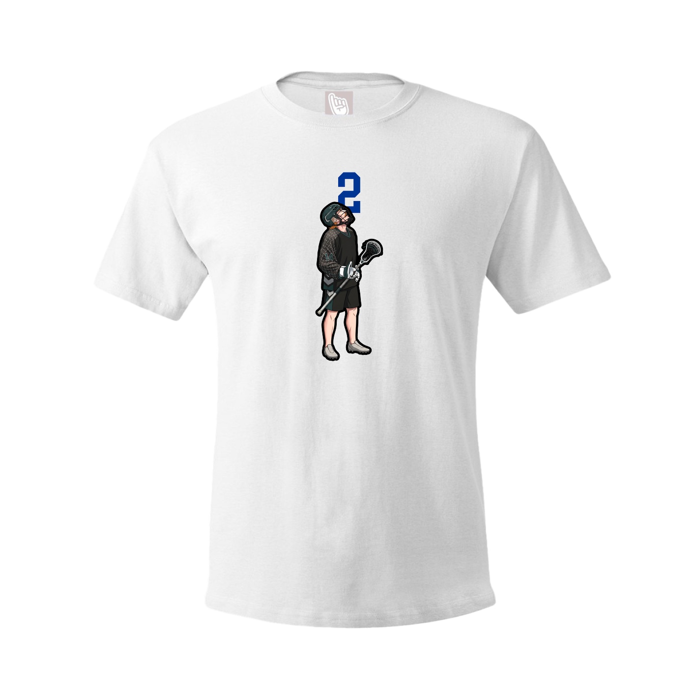 Youth Tee — Number Top in White