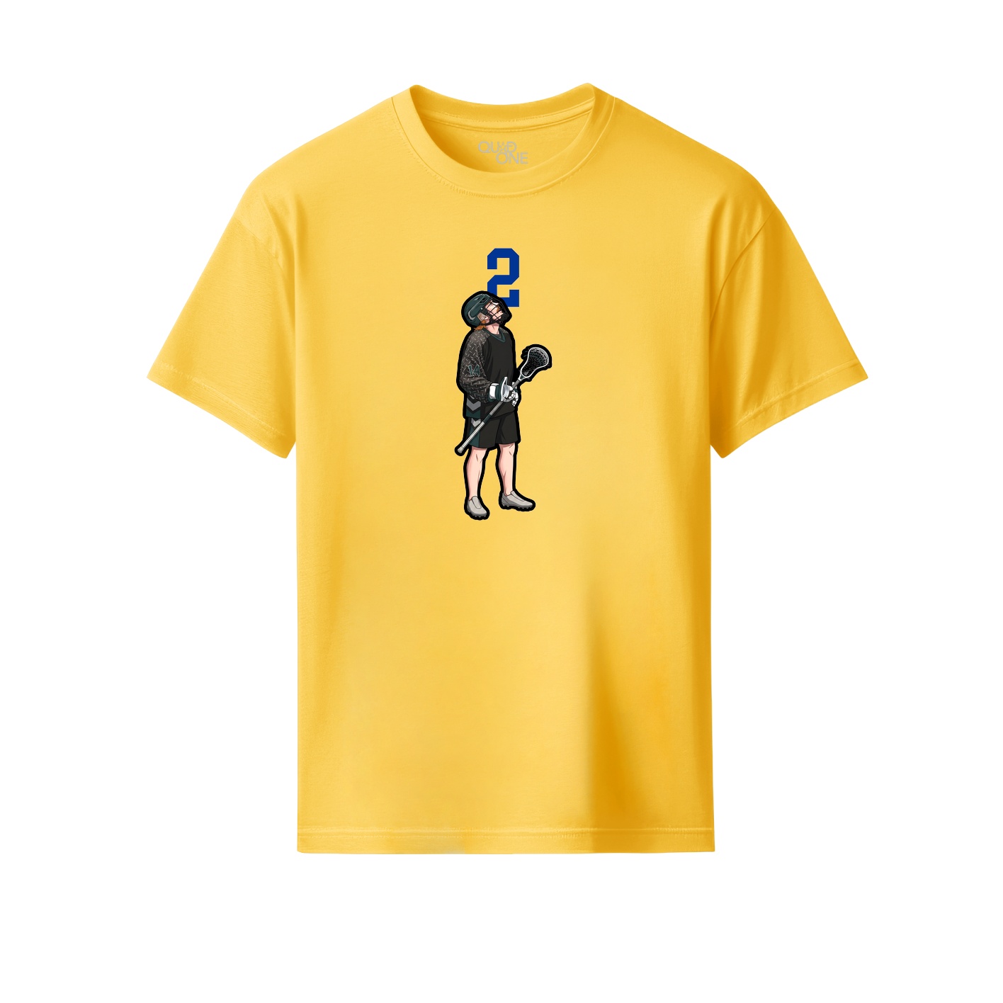 Youth Tee — Number Top in Yellow