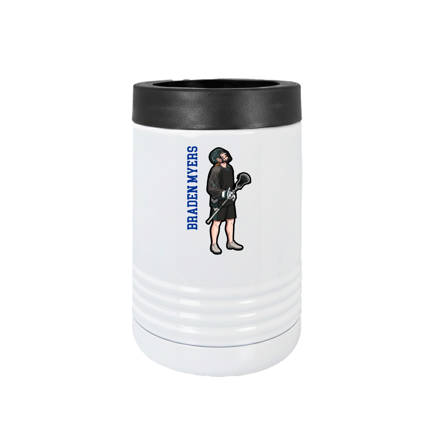 Beverage Holder — Name Vertical in White