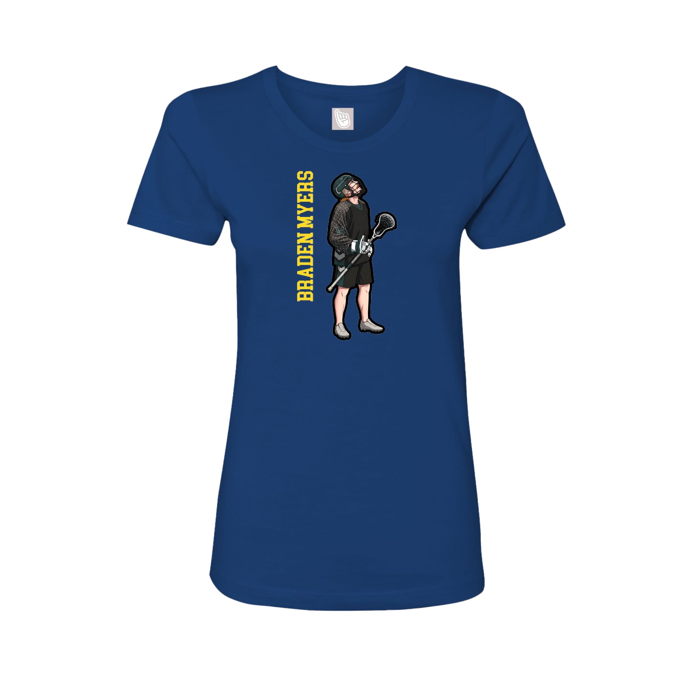 Womens Tee — Name Vertical in Royal
