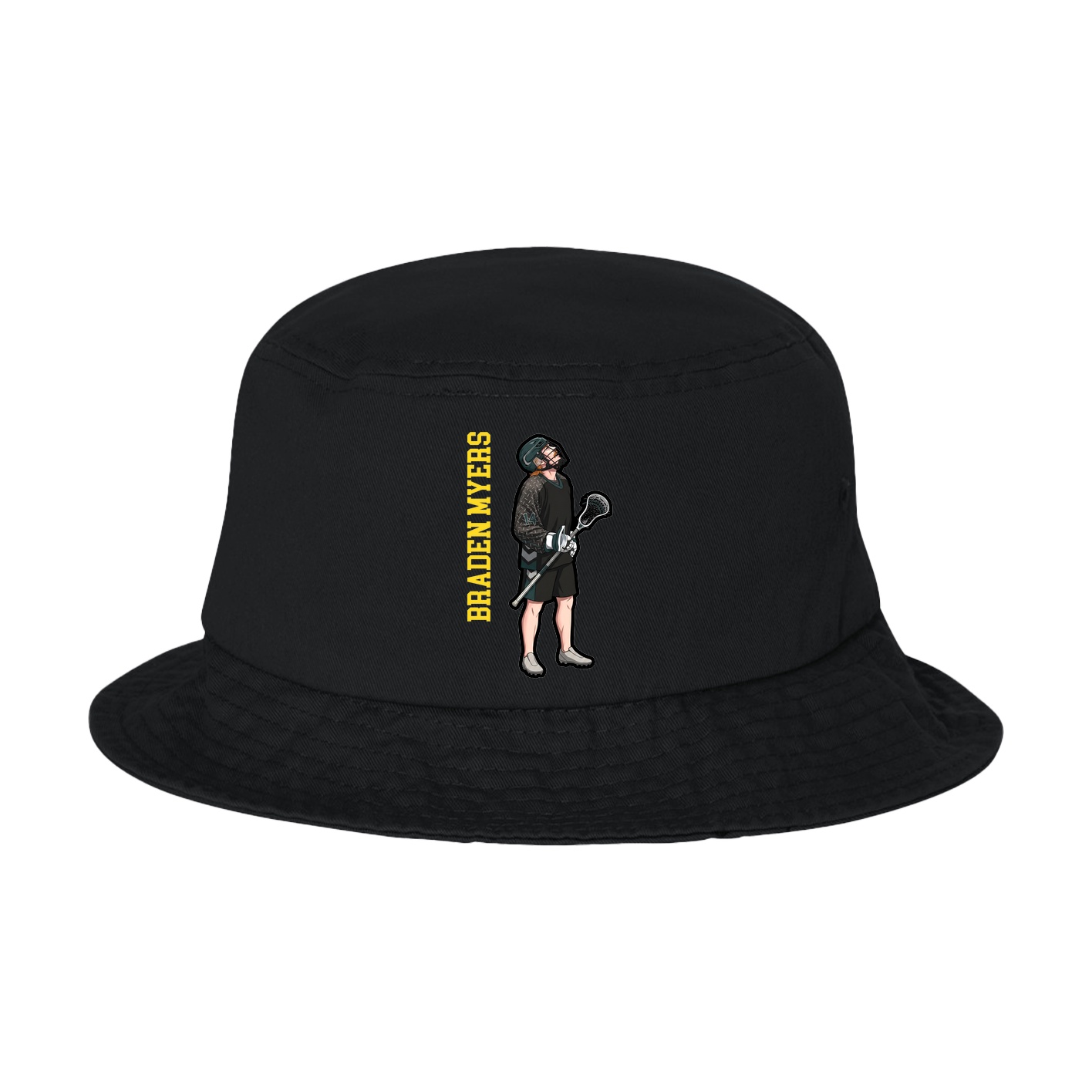 Bucket Cap — Name Vertical in Black