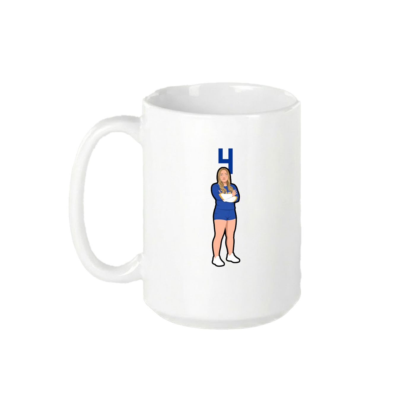 15oz Coffee Mug — Number Top in White